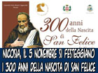 Nicosia, il 5 novembre si festeggiano i 300 anni della nascita di San Felice