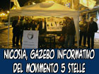 Nicosia, gazebo informativo del Movimento 5 Stelle