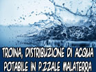 Troina, distribuzione di acqua potabile in piazzale Malaterra