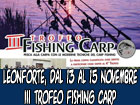 Leonforte, terza edizione del Trofeo Fishing Carp in programma dal 13 al 15 novembre presso la diga Nicoletti