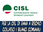 Per la CISL Enna a rischio collasso i bilanci dei comuni