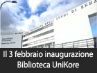 Il 3 febbraio verrà inaugurata la nuova biblioteca dell’Università Kore di Enna