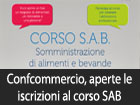 Confcommercio, aperte le iscrizioni al corso SAB