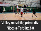 Volley maschile, prima divisione, Nicosia-Tarblitz Enna 3-0