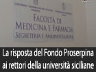 Il Fondo Proserpina risponde ai rettori delle università siciliane