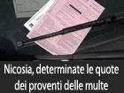 Nicosia, determinate le quote dei proventi delle multe per il 2016