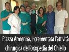 Incrementata l’attività chirurgica nel reparto di Ortopedia del Presidio Ospedaliero Chiello di Piazza Armerina