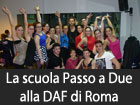 I ballerini della scuola ‘’Passo a due’’ a lezione nell’accademia DAF di Roma