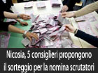 Nicosia, cinque consiglieri comunali propongono il sorteggio degli scrutatori