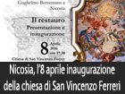 Nicosia, venerdì 8 aprile inaugurazione della chiesa di San Vincenzo Ferreri