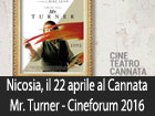 Nicosia, per il Cineforum 2016 verrà proiettato il film Mr. Turner