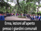 Enna, lezione all’aperto presso i giardini comunali 