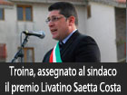 Troina, conferito al sindaco Fabio Venezia il XXII Premio Internazionale ‘’Livatino – Saetta – Costa’’