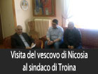 Il vescovo Salvatore Muratore in visita al sindaco di Troina