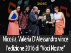 Nicosia, Valeria D’Alessandro vince l’edizione 2016 di ‘’Voci Nostre’’