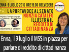 Enna, il Movimento 5 Stelle in piazza per fare un bilancio del primo anno in Consiglio comunale e per parlare di Reddito di Cittadinanza con la senatrice Nunzia Catalfo