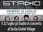 Il 22 luglio gli Stadio in concerto al Sicilia Outlet Village