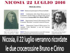 Nicosia, il 22 luglio verranno ricordate le crocerossine Costanza Bruno e Maria Cirino